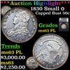 1830 Small 0 Capped Bust Half Dollar 50c Graded ms63 PL BY SEGS
