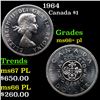***Auction Highlight*** 1964 Canada Dollar $1 Graded ms67 dmpl By SEGS (fc)