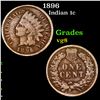 Image 1 : 1896 Indian Cent 1c Grades vg, very good