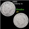 1892 Liberty Nickel 5c Grades g+