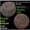 Russia 1746 1 Denga (1/2 Kopek) KM# 188 Grades vf+