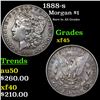 1888-s Morgan Dollar $1 Grades xf+