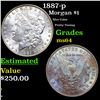 1887-p Morgan Dollar $1 Grades Choice Unc