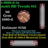 Image 1 : Shotgun Lincoln 1c roll, 1980-d 50 pcs Bank Wrapper.