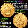***Auction Highlight*** 1884-cc Gold Liberty Eagle Winter 1-A $10 Graded ms61 details By SEGS (fc)