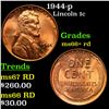 1944-p Lincoln Cent 1c Grades GEM++ RD