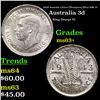 1943D Australia 3 Pence (Threepence) Silver KM# 37 Grades Select+ Unc