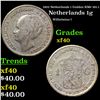 1923 Netherlands 1 Gulden KM# 161.1 Grades xf