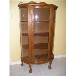 Oak display cabinet