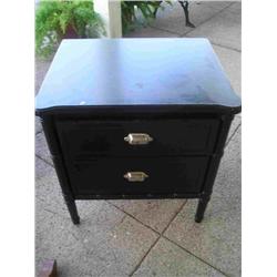 Black Wood Nightstand