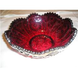 Carnival Glass Red Bowl