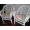 Image 1 : White Wicker Chairs