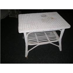 White Wicker Coffee Table