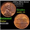 Image 1 : 1966-p Lincoln Cent Mint Error 1c Grades GEM++ RB