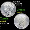 Image 1 : 1934-p Peace Dollar $1 Grades Choice Unc