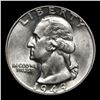 Image 2 : 1949-p Washington Quarter 25c Grades GEM Unc