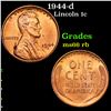 Image 1 : 1944-d Lincoln Cent 1c Grades GEM+ Unc RB