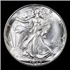 Image 2 : 1942-d Walking Liberty Half Dollar 50c Grades Choice+ Unc