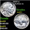 Image 1 : 1937-s Buffalo Nickel 5c Grades GEM+ Unc