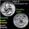 Image 1 : 1962-d Washington Quarter 25c Grades GEM+ Unc