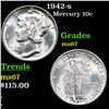 Image 1 : 1942-s Mercury Dime 10c Grades GEM++ Unc
