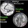 Image 1 : 1944-p Mercury Dime 10c Grades GEM+ Unc