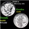 Image 1 : 1944-s Mercury Dime 10c Grades GEM+ Unc