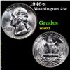 Image 1 : 1946-s Washington Quarter 25c Grades Select Unc