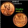 Image 1 : 1946-d Lincoln Cent 1c Grades GEM+ Unc RB