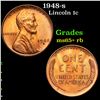 Image 1 : 1948-s Lincoln Cent 1c Grades Gem+ Unc RB