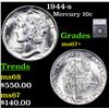 Image 1 : 1944-s Mercury Dime 10c Graded ms67+ BY SEGS