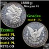 Image 1 : 1888-p Morgan Dollar $1 Grades Select Unc PL