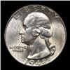 Image 2 : 1948-d Washington Quarter 25c Grades Choice+ Unc