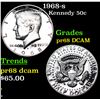 Image 1 : Proof 1968-s Kennedy Half Dollar 50c Grades GEM++ Proof Deep Cameo