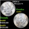 Image 1 : 1904-o Morgan Dollar $1 Grades GEM+ Unc