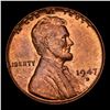 Image 2 : 1947-d Lincoln Cent 1c Grades Gem+ Unc RB