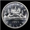 Image 3 : 1965 Small Beads, Pointed 5 Canada Dollar $1 Grades GEM+ UNC PL