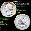 Image 1 : 1932-d Washington Quarter 25c Grades g, good