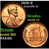 Image 1 : 1956-d Lincoln Cent 1c Grades GEM+ Unc RD