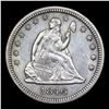 Image 2 : ***Auction Highlight*** 1846-p Seated Liberty Quarter 25c Graded ms64+ By SEGS (fc)