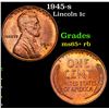 Image 1 : 1945-s Lincoln Cent 1c Grades Gem+ Unc RB
