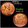 Image 1 : 1950-p Lincoln Cent 1c Grades Gem+ Unc RB