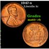 Image 1 : 1947-s Lincoln Cent 1c Grades Gem+ Unc RB