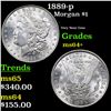 Image 1 : 1889-p Morgan Dollar $1 Grades Choice+ Unc