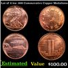 Image 1 : Lot of 4 1oz .999 Commerative Copper Medalions