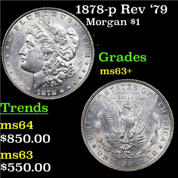 1878-p Rev '79 Morgan Dollar $1 Grades Select+ Unc