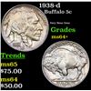 Image 1 : 1938-d Buffalo Nickel 5c Grades Choice+ Unc
