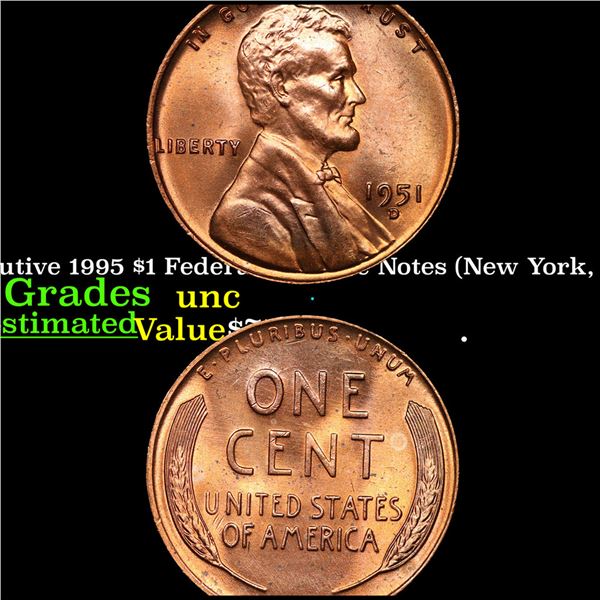 1951-d Lincoln Cent 1c Grades GEM++ RD