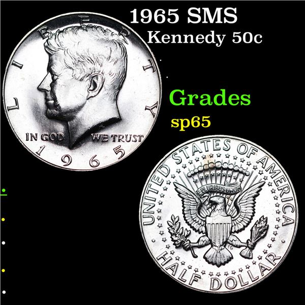 1965 SMS Kennedy Half Dollar 50c Grades sp65