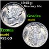 Image 1 : 1945-p Mercury Dime 10c Grades GEM+ Unc